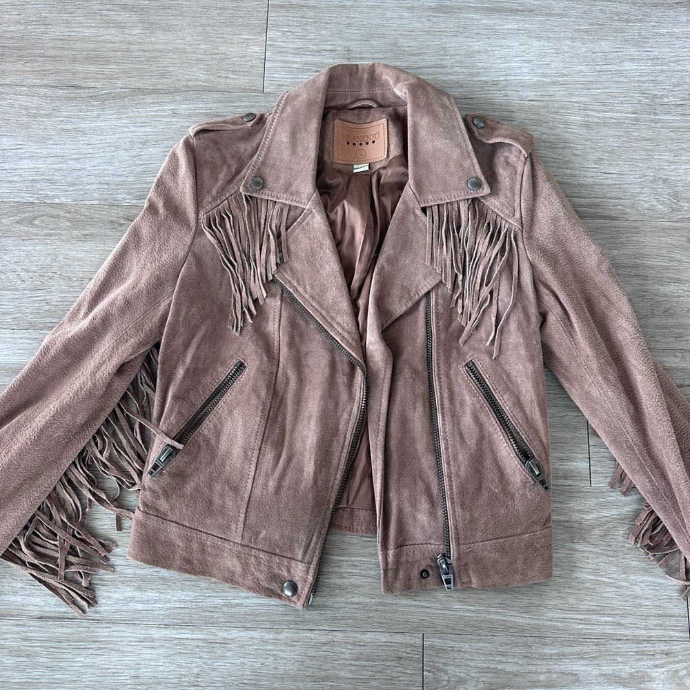 Blank NYC Suede Fringe Jacket